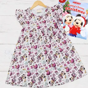 $15.00 EA - 4-5 X 2, 5-6 X 2, 6-7 X 2, 7-8 X 1 - Girls Fun Holiday Character Dresses - Pink Ballet & Swan Mouse