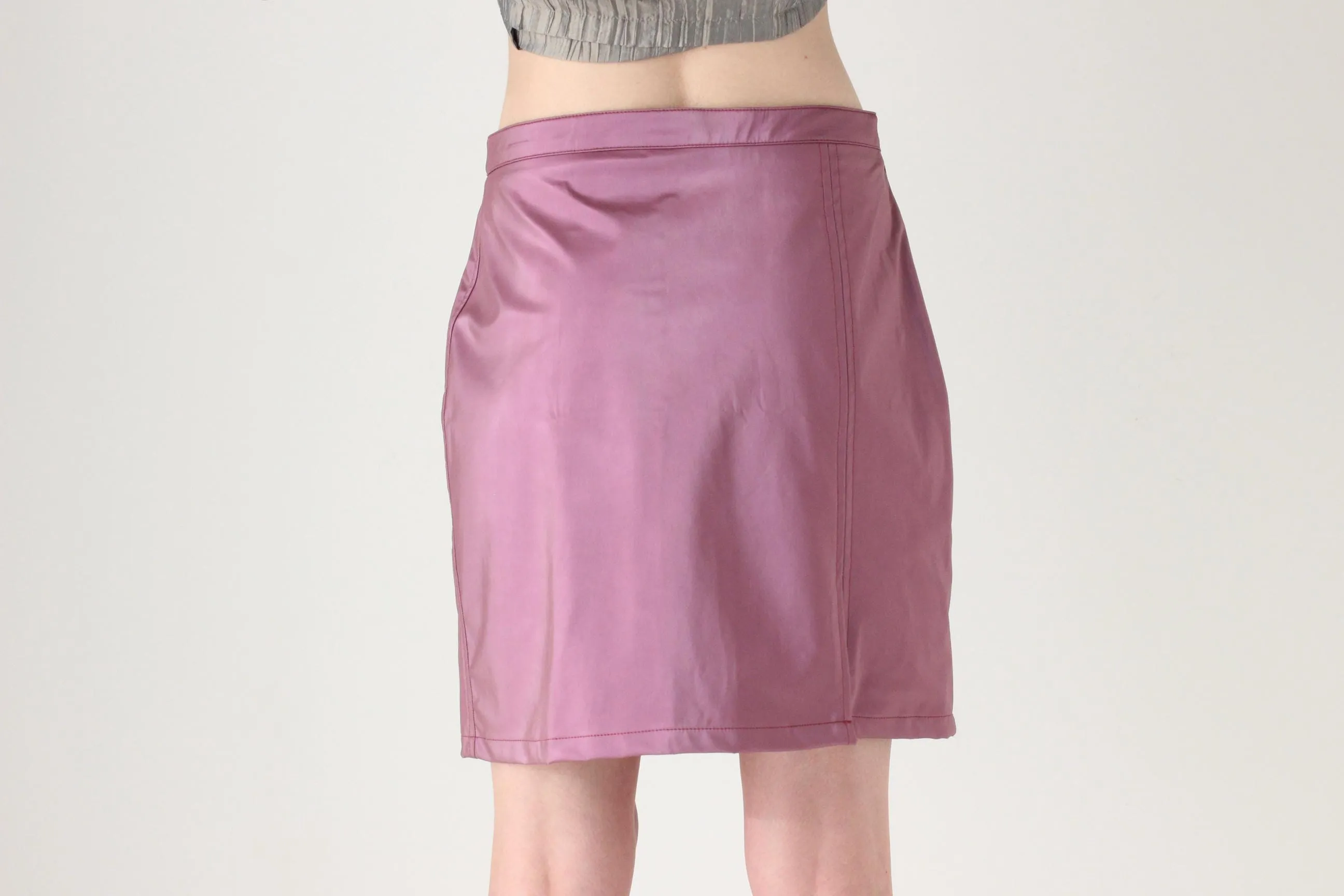 90s 'Hot Shot' Italian Vintage PVC Mini Skirt