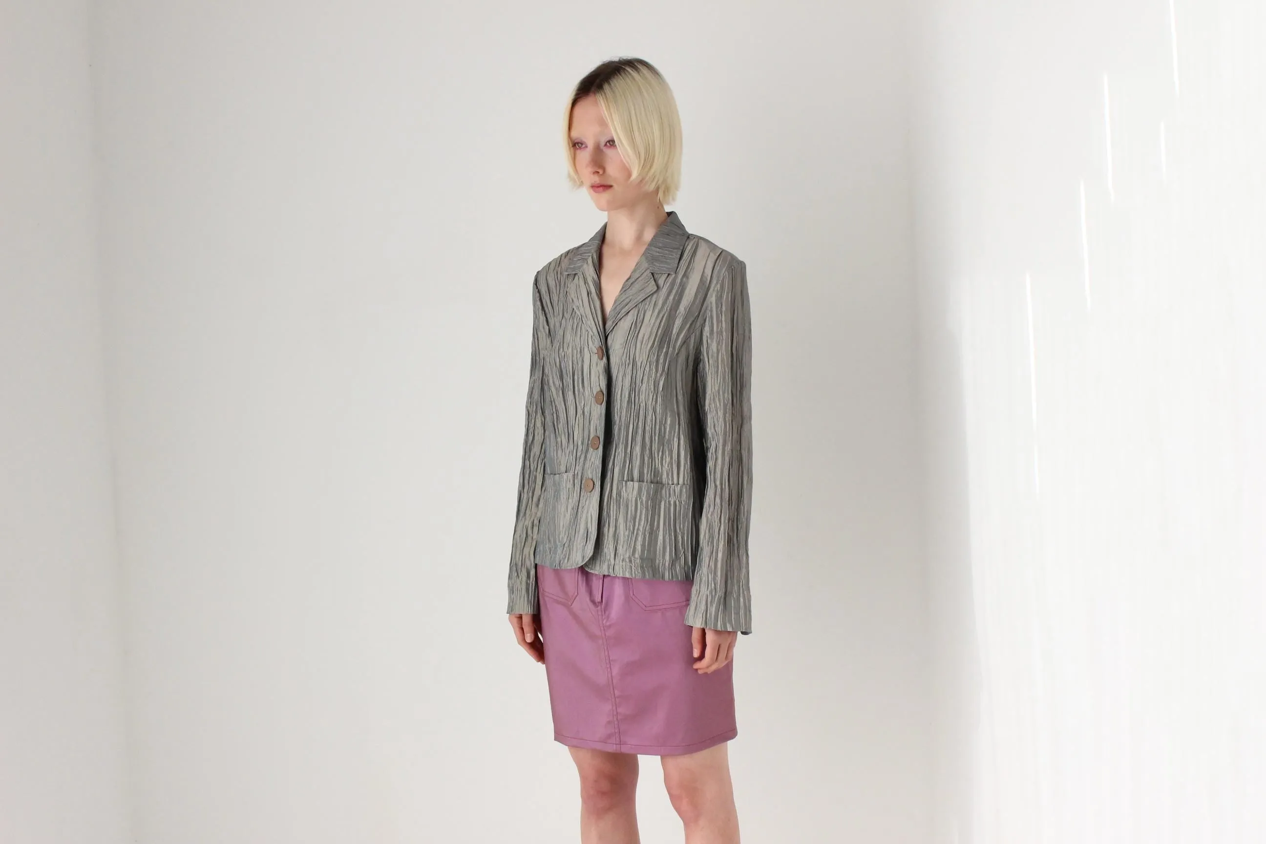 90s 'Hot Shot' Italian Vintage PVC Mini Skirt