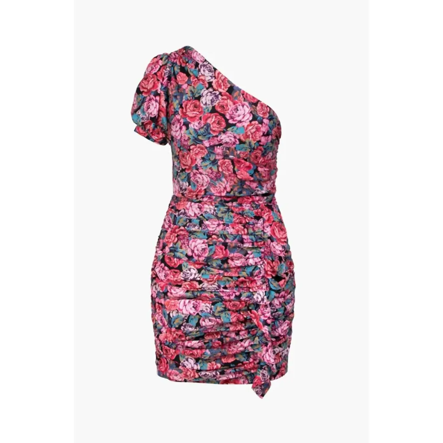 Adelyn Rae - Matty One Shoulder Floral Mini Dress by Adelyn Rae