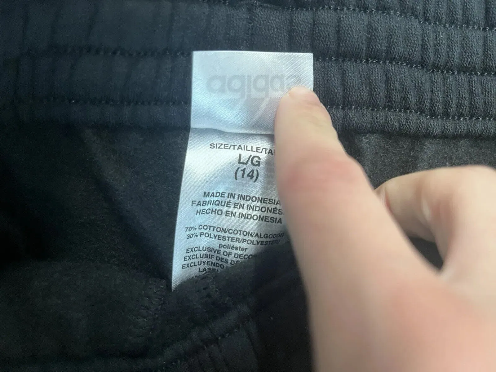 Adidas Drawstring Jogger Sweatpants Youth Girls L  Black