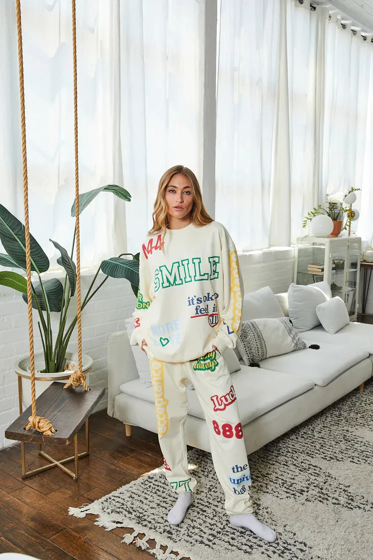 Affirmations Sweatpants | Pearl