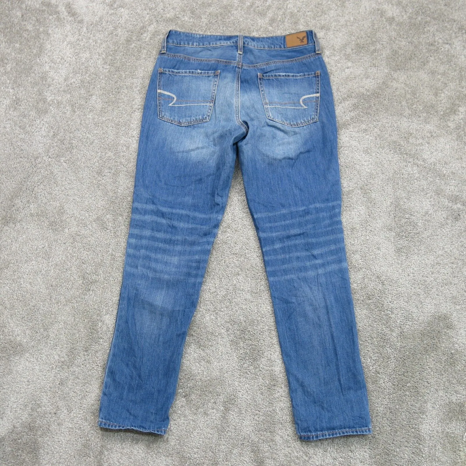 American Eagle Outfitters Women Skinny Jeans Distressed Five Pockets Blue SZ 4