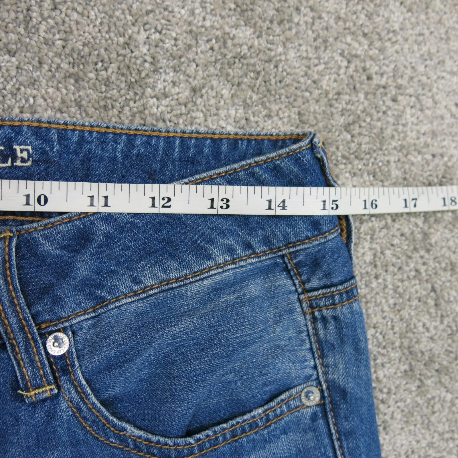 American Eagle Outfitters Women Skinny Jeans Distressed Five Pockets Blue SZ 4