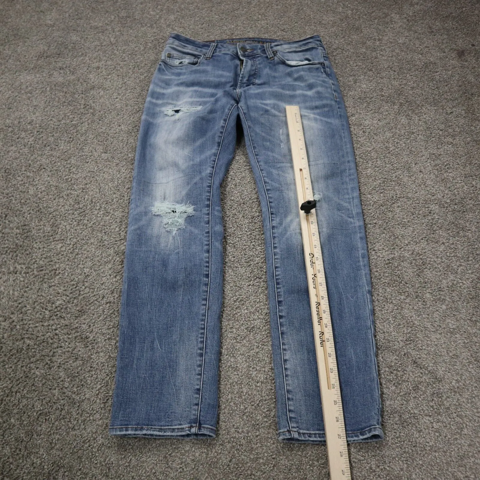 American Eagle Womens Jeans Straight Leg Extreme Flex Mid Rise Blue SZ W30XL30
