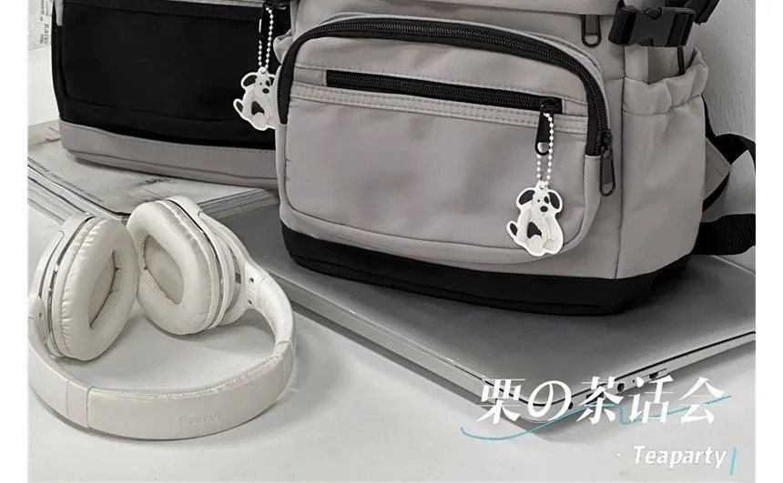 Applique Multi-Pocket Backpack / Bag Charm / Set