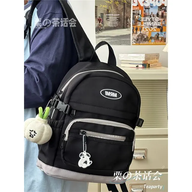 Applique Multi-Pocket Backpack / Bag Charm / Set