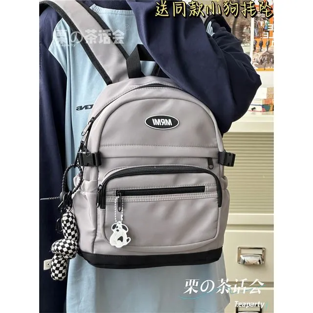 Applique Multi-Pocket Backpack / Bag Charm / Set