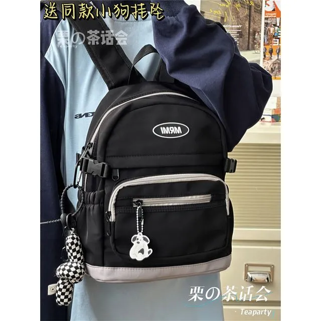 Applique Multi-Pocket Backpack / Bag Charm / Set
