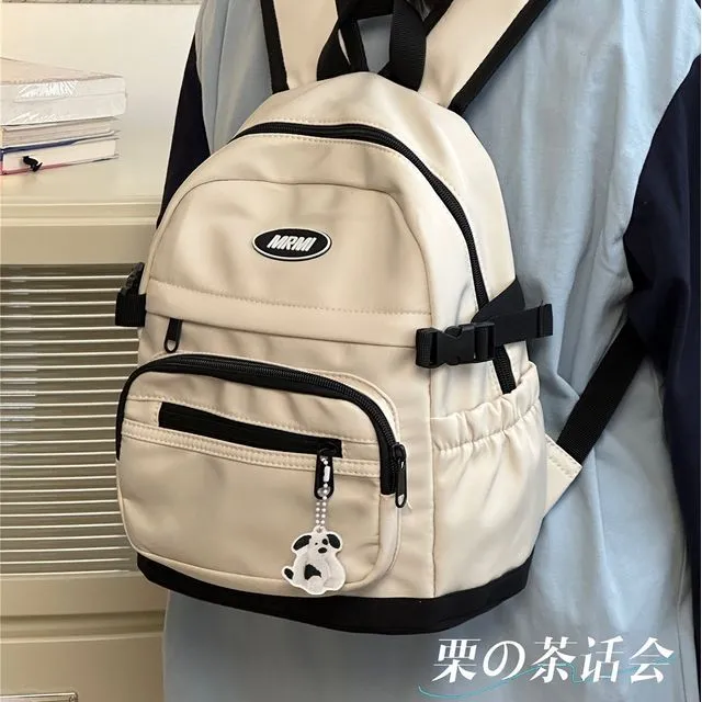 Applique Multi-Pocket Backpack / Bag Charm / Set