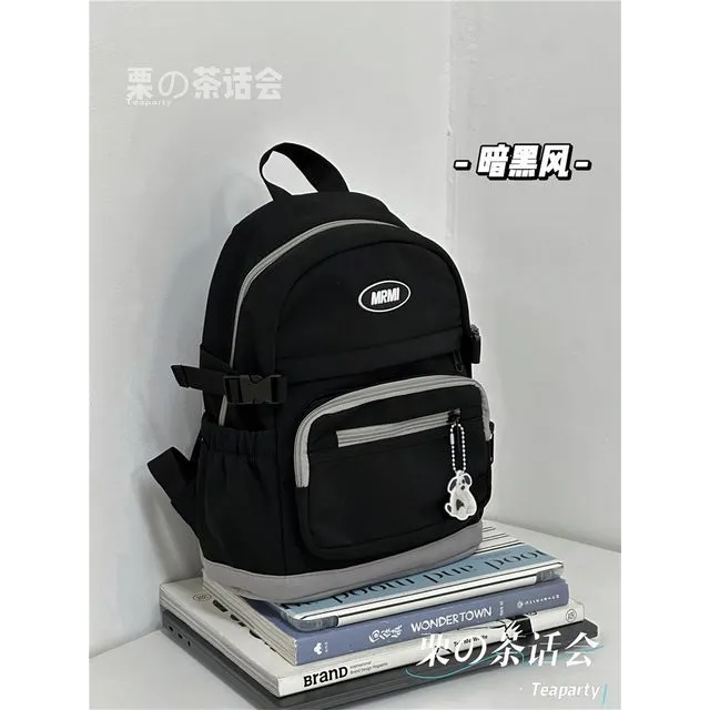Applique Multi-Pocket Backpack / Bag Charm / Set