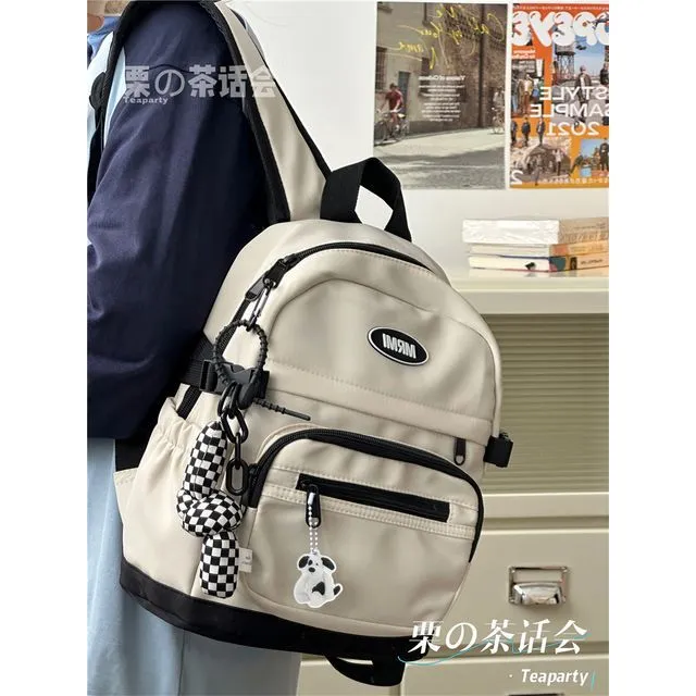 Applique Multi-Pocket Backpack / Bag Charm / Set