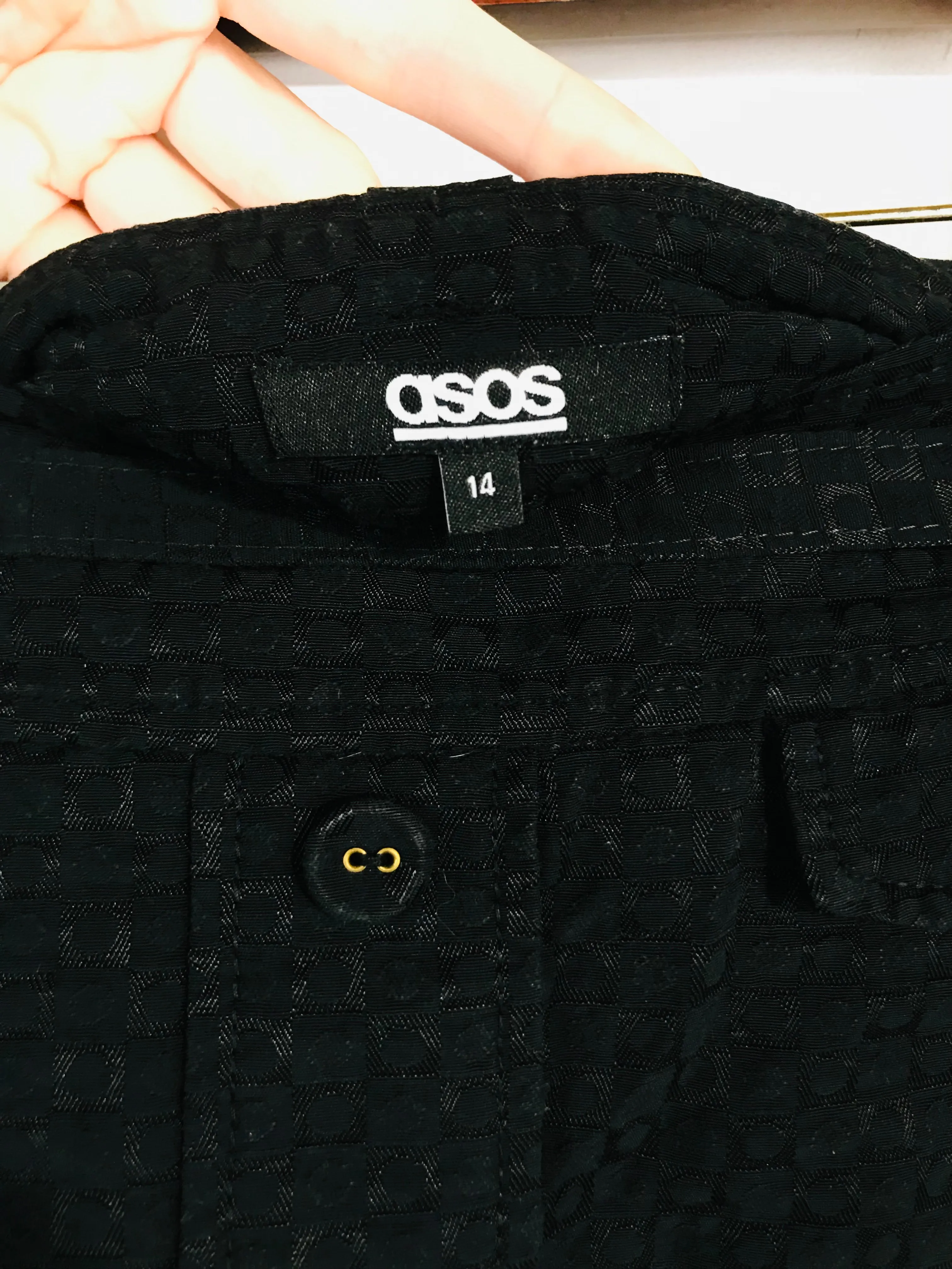 ASOS Women's Cotton Polka Dot A-Line Skirt | UK14 | Black