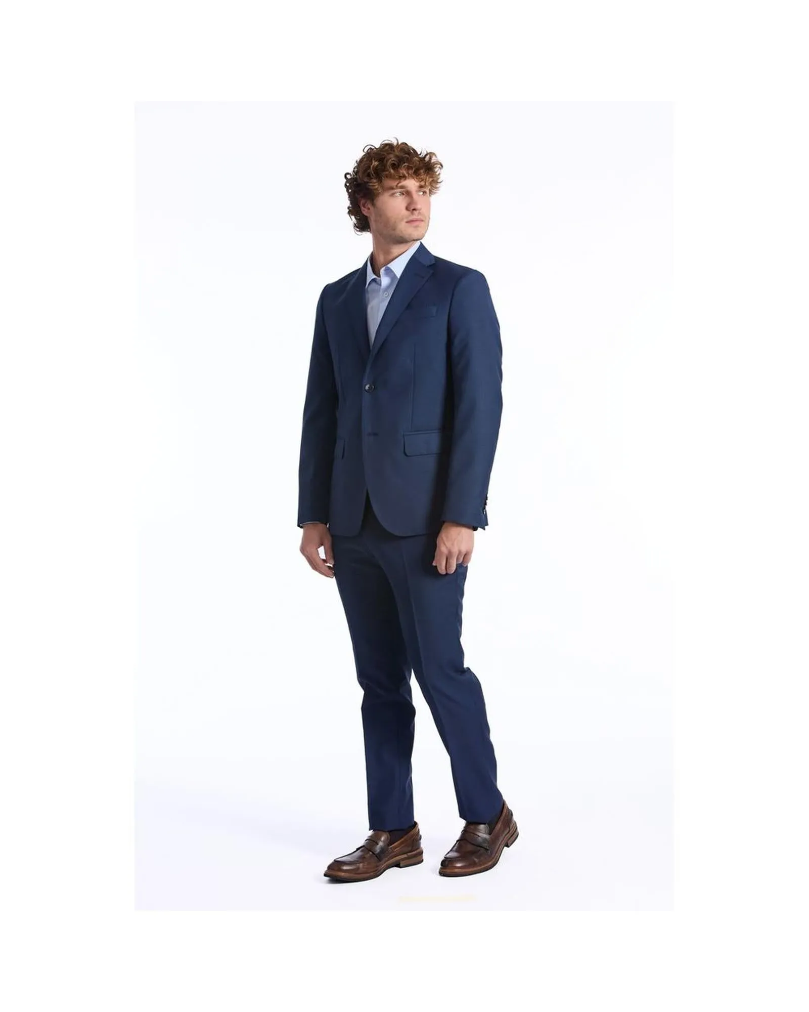 Baldinini Trend Classic Slim Fit Two-Piece Wool Suit