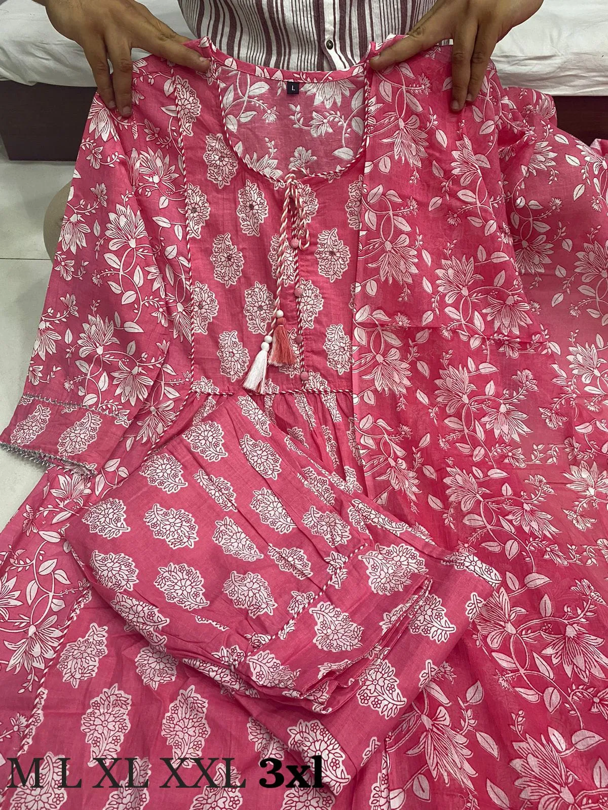 Beautiful Designer Heavy Pink Floral Afghani Salwar Suit