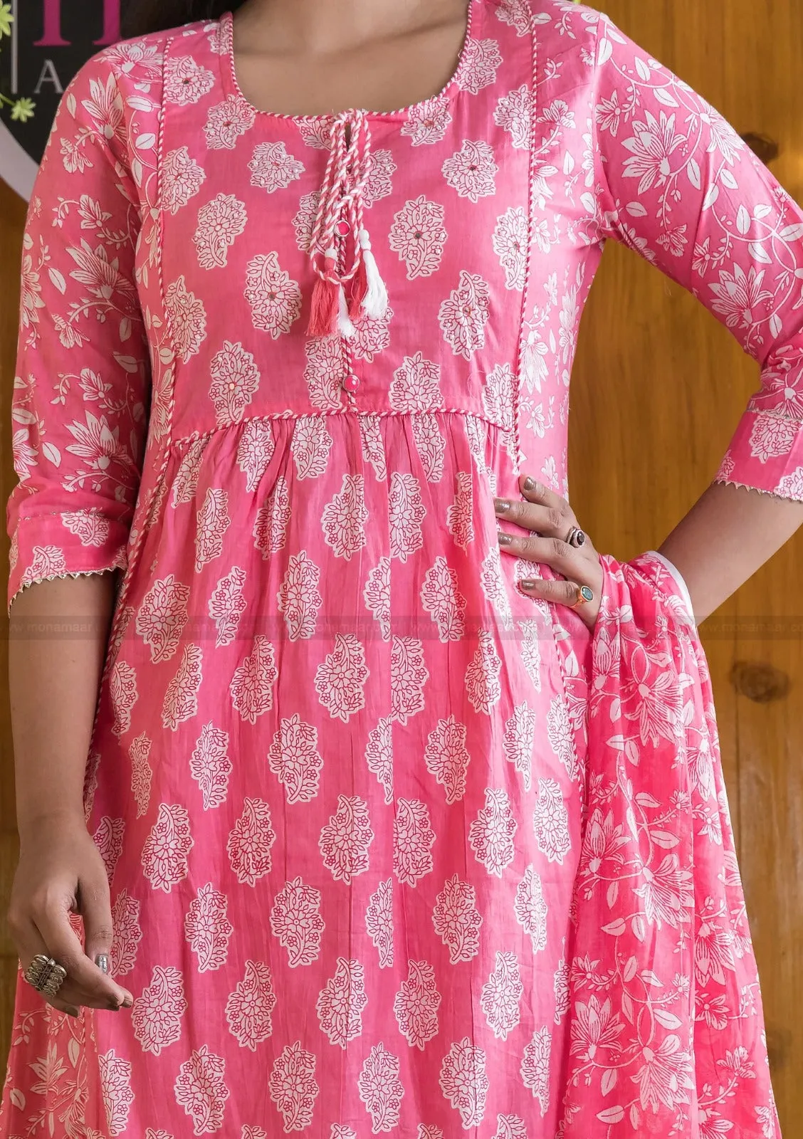 Beautiful Designer Party Wear Afghani Anarkali Pure Cotton Salwar Suit