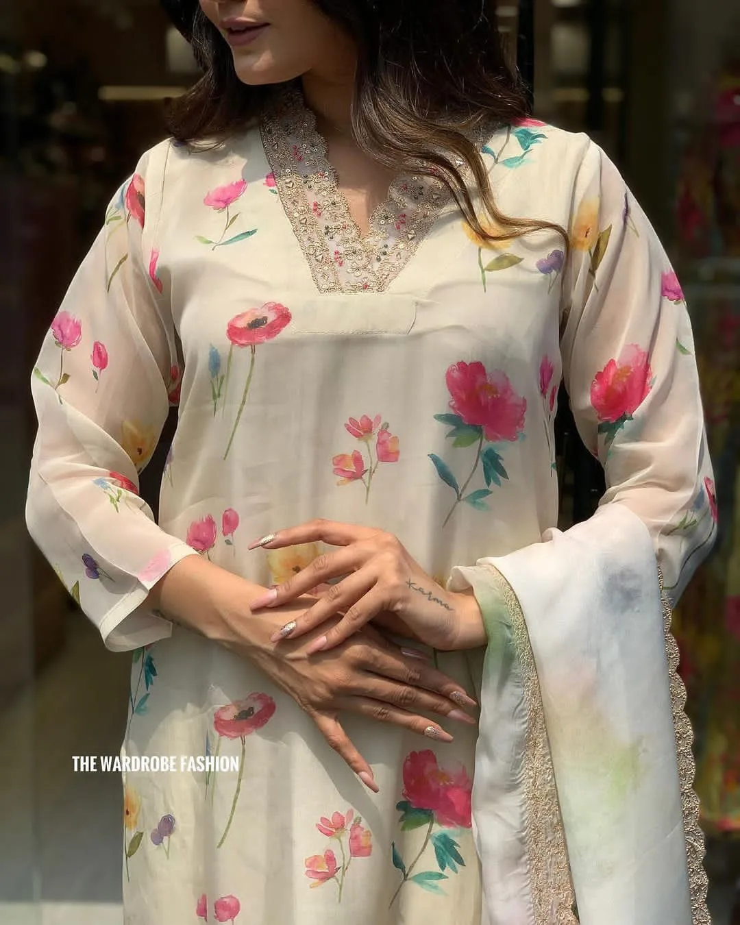 Beautiful Designer Pure Organza Silk Salwar Suit