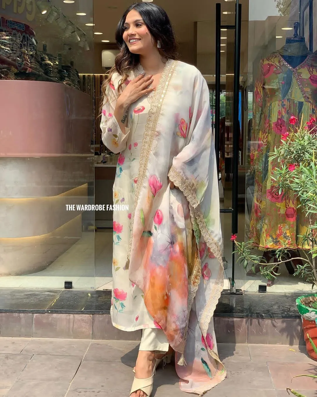 Beautiful Designer Pure Organza Silk Salwar Suit