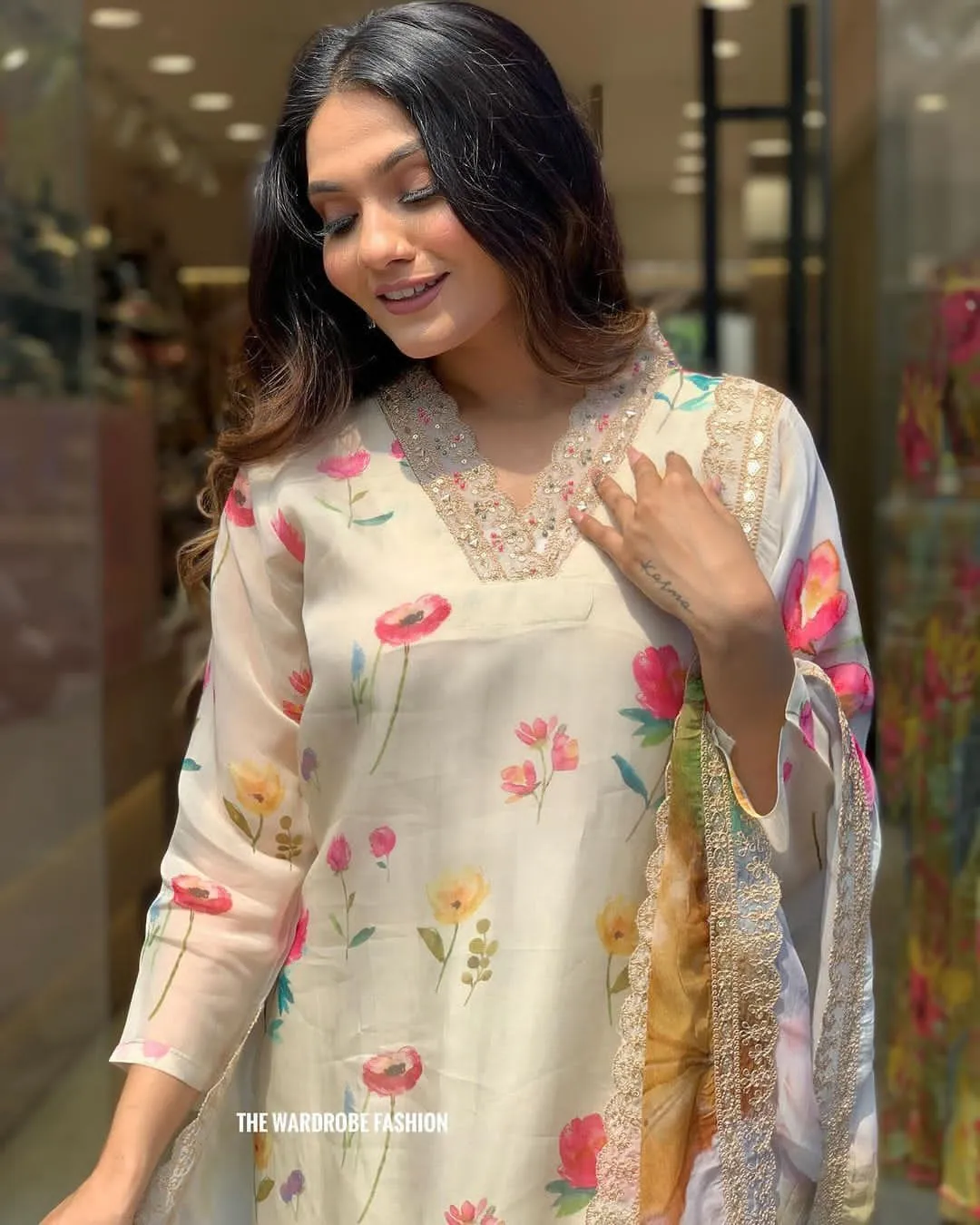 Beautiful Designer Pure Organza Silk Salwar Suit