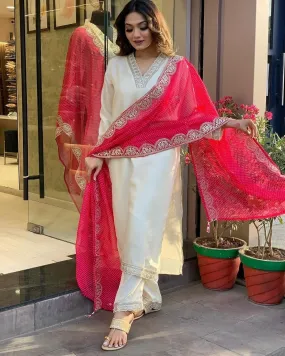 Beautiful Designer Purple Banana Cotton Silk Salwar Suit