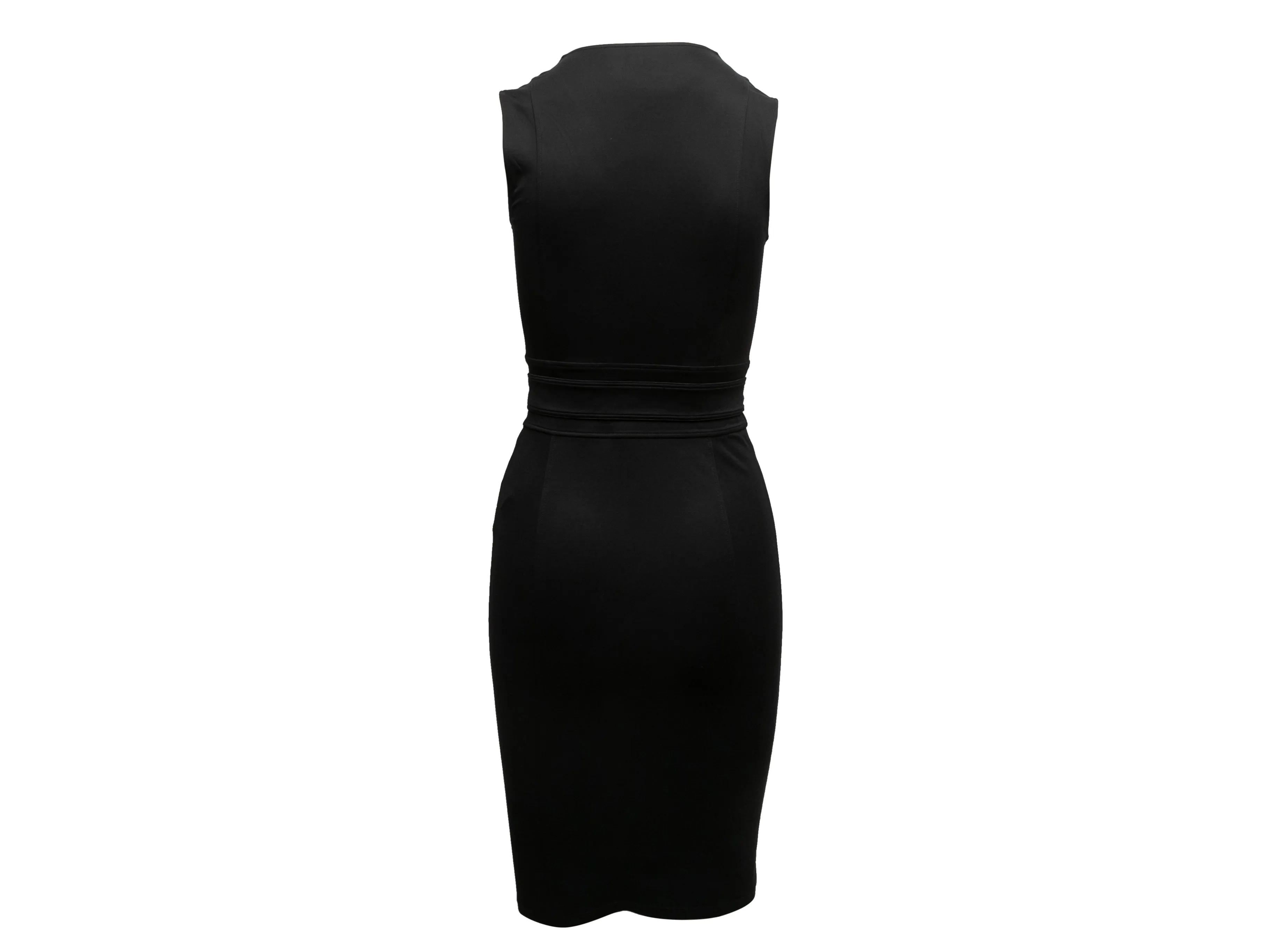 Black Gucci Belted Sleeveless Bodycon Dress Size US XS