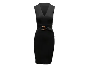 Black Gucci Belted Sleeveless Bodycon Dress Size US XS