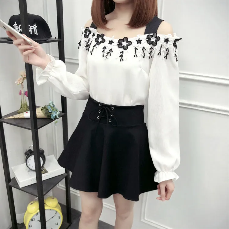 Black Skirt Flare A-Line Flare Women High Waist Pleated Skorts