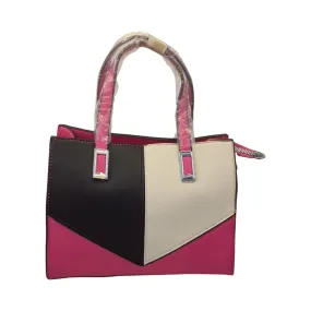 Block Front Pocket & Multi-Tone Tote Handbag