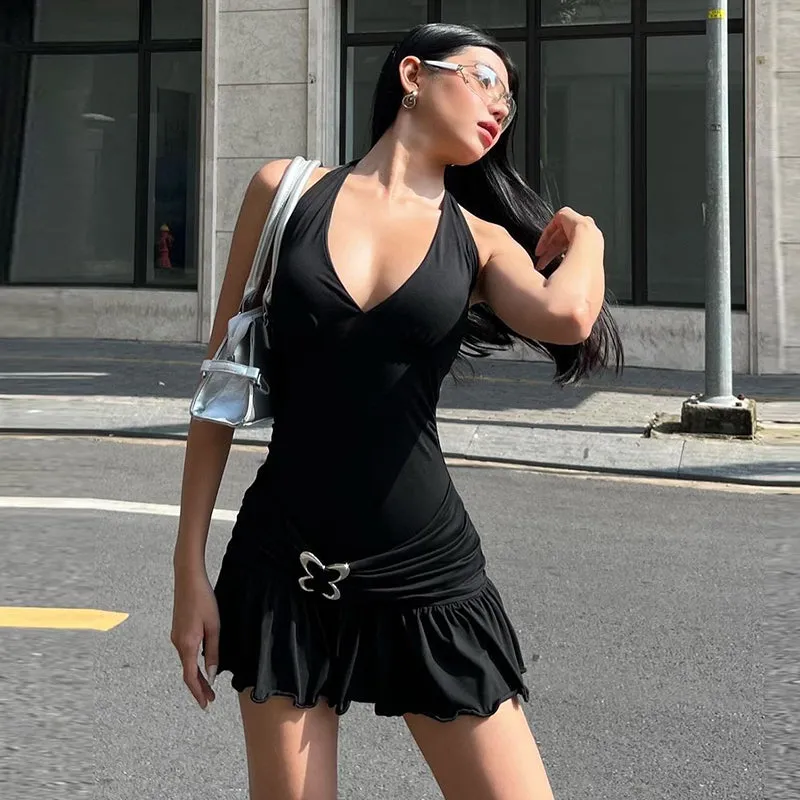 Bonnyshow Cosima Halter Mini Dress