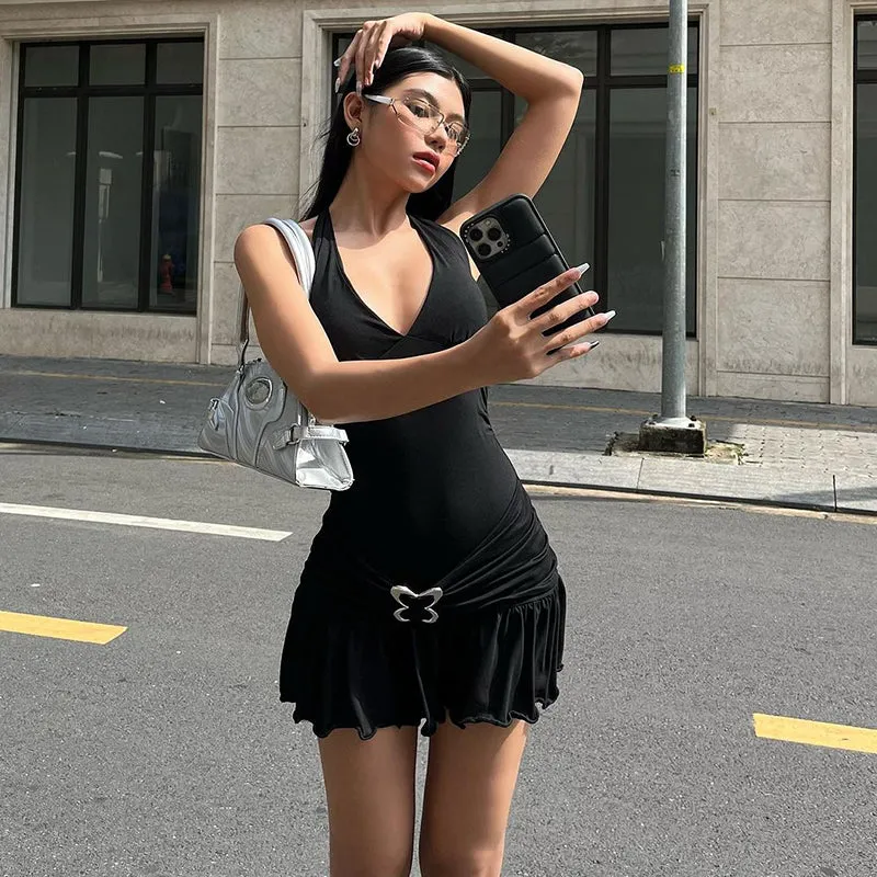 Bonnyshow Cosima Halter Mini Dress