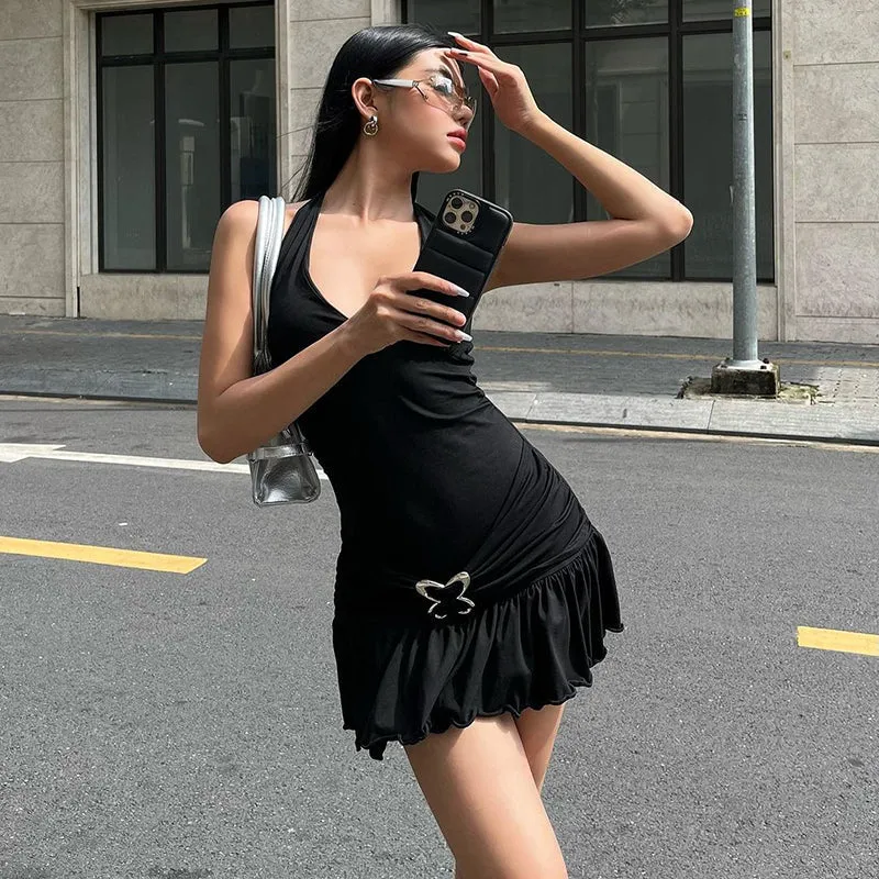 Bonnyshow Cosima Halter Mini Dress