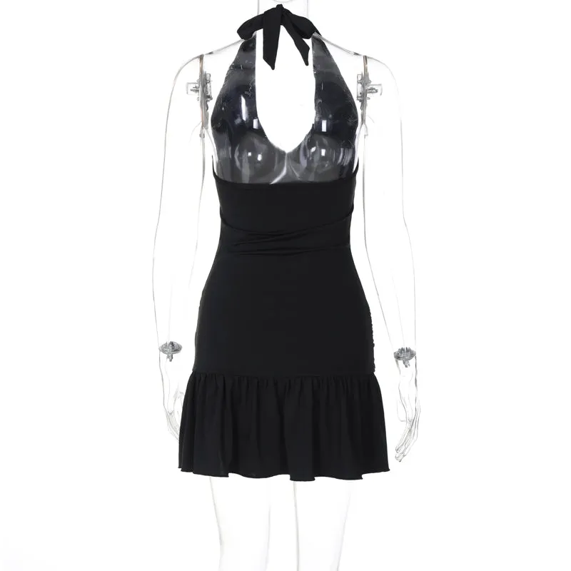 Bonnyshow Cosima Halter Mini Dress