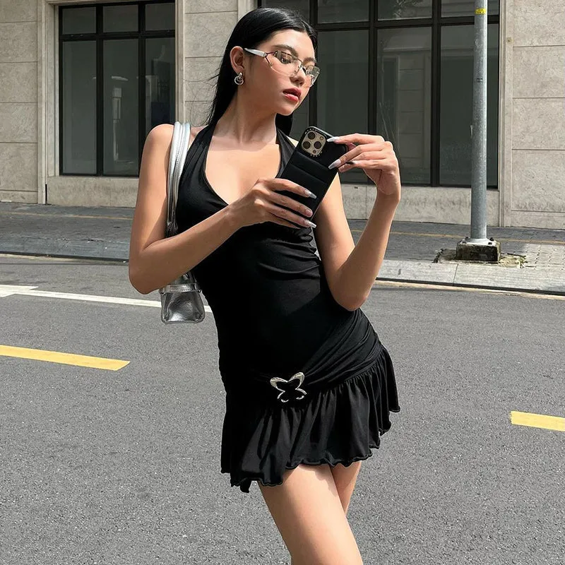 Bonnyshow Cosima Halter Mini Dress