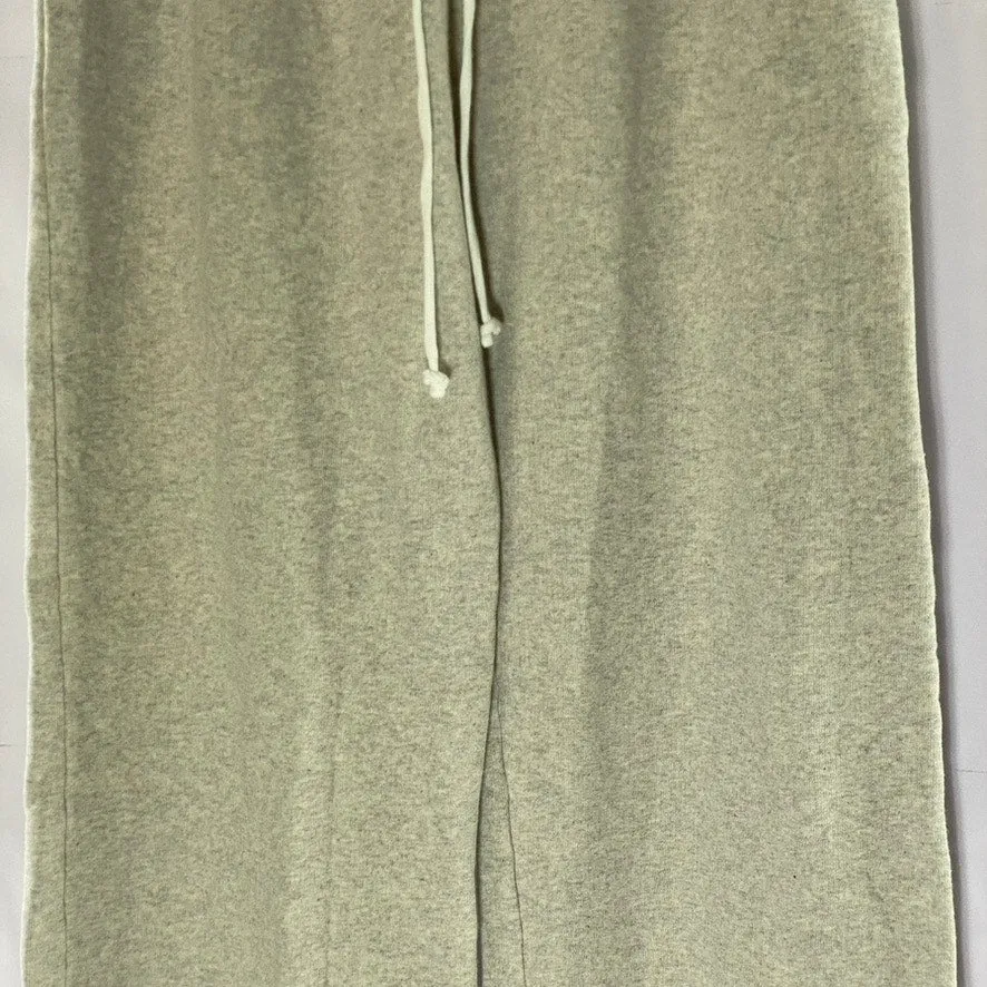 BRANDY MELVILLE Women's Light Gray Drawstring Wide-Leg Pull-On Sweatpants SZ M