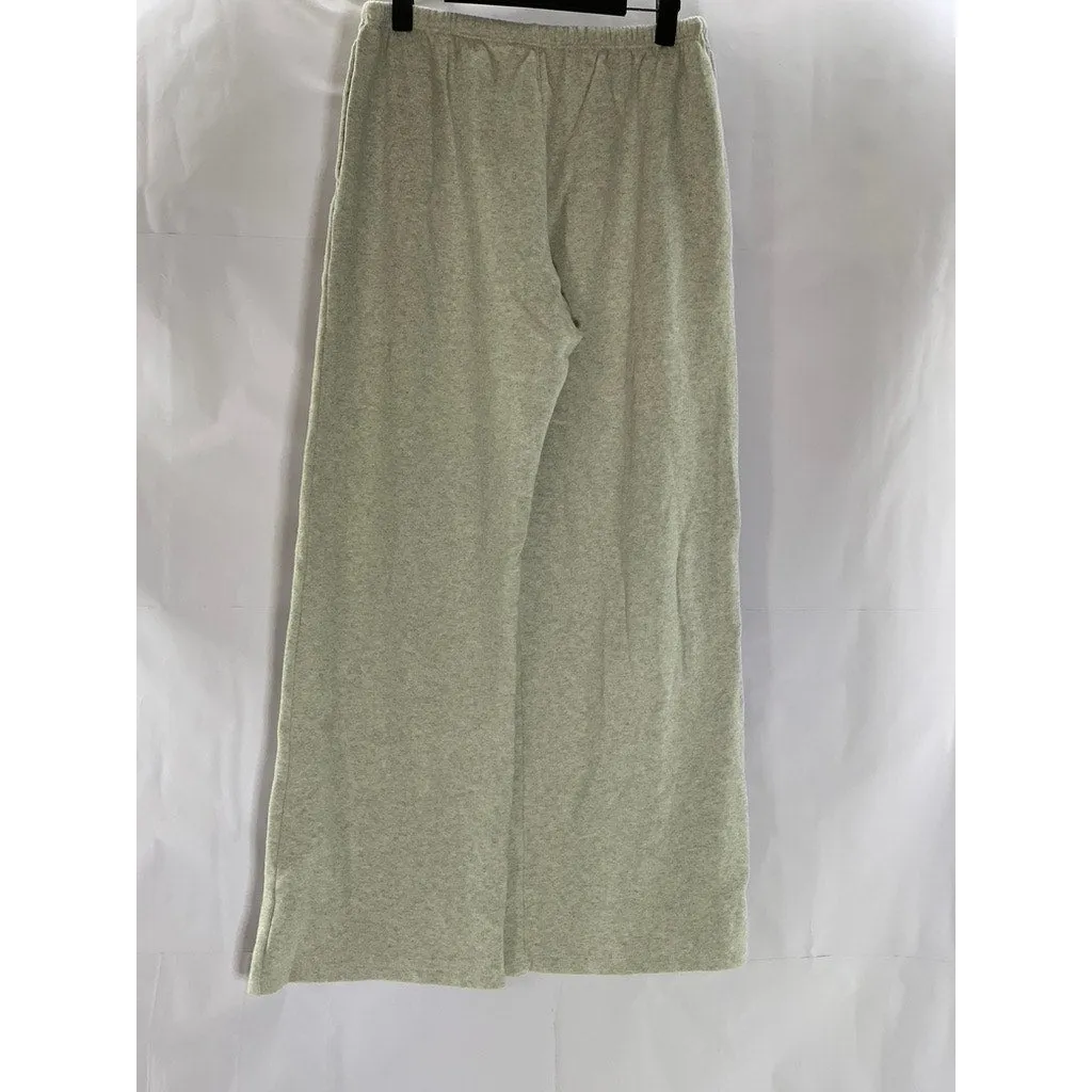 BRANDY MELVILLE Women's Light Gray Drawstring Wide-Leg Pull-On Sweatpants SZ M