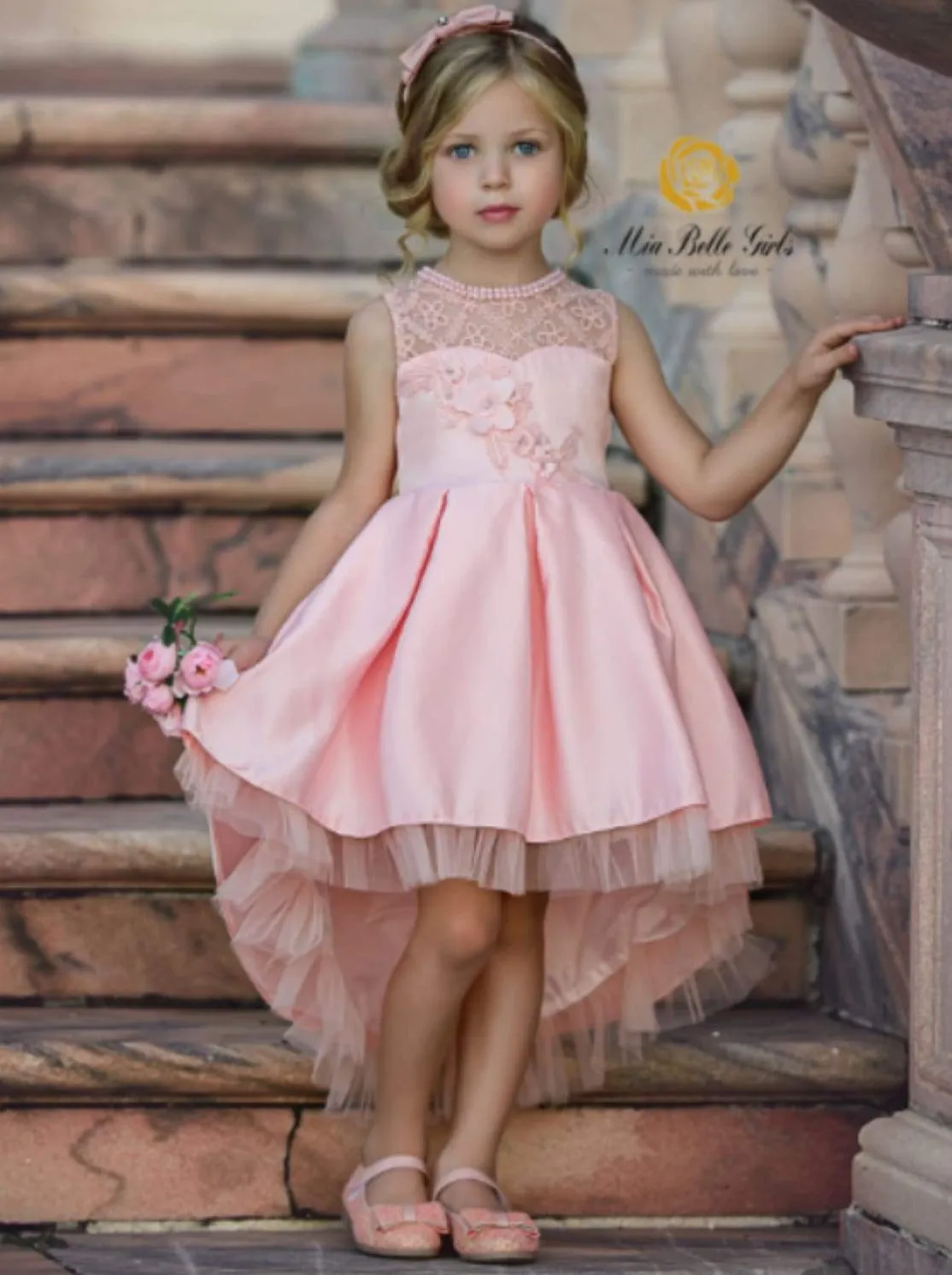 Breathtaking Beauty Lace Hi-Lo Formal Dress
