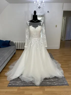 Bridalane A-line Lace Long Sleeve Dress - Off The Rack