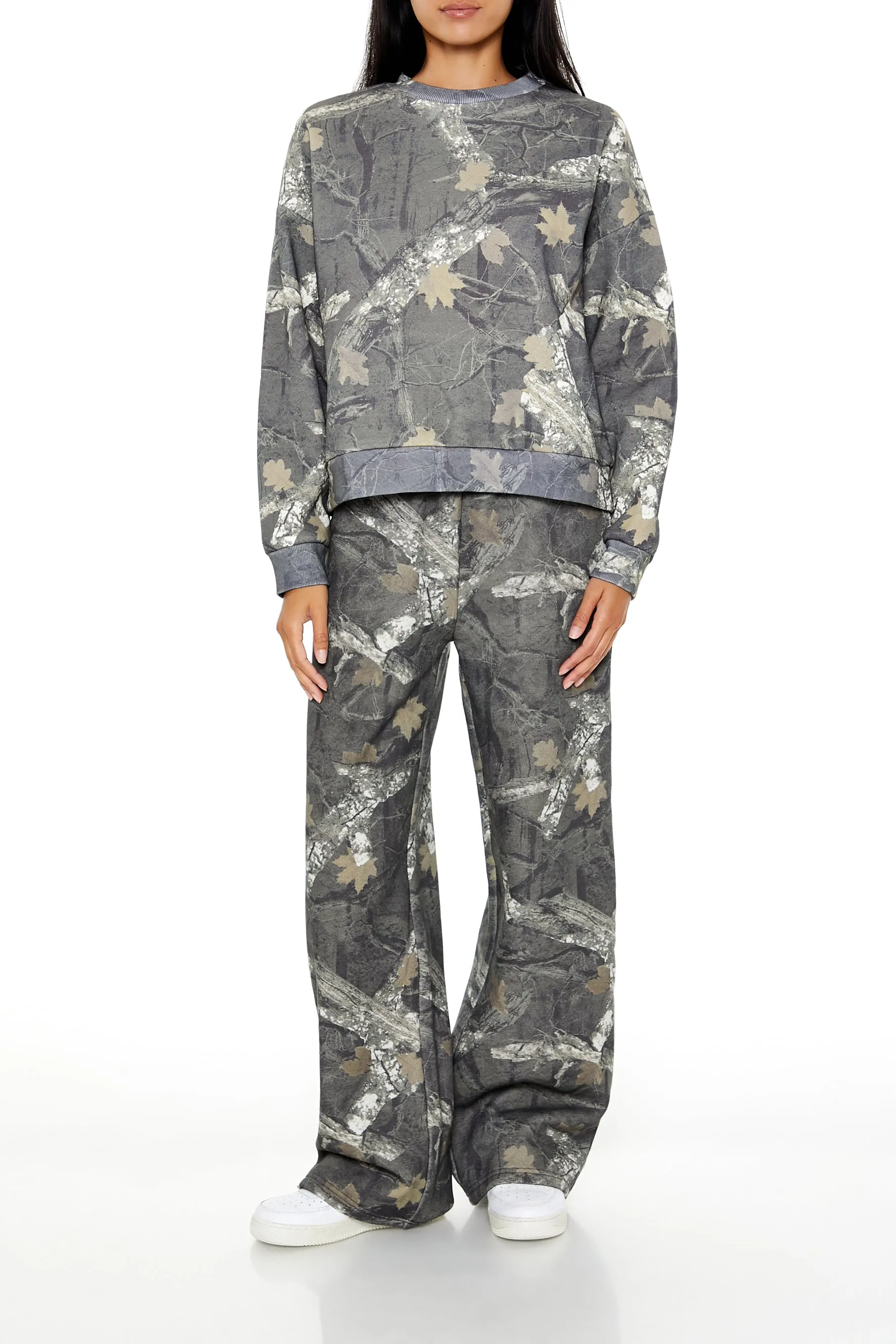 Camo Forest Print Fleece Sweatpant