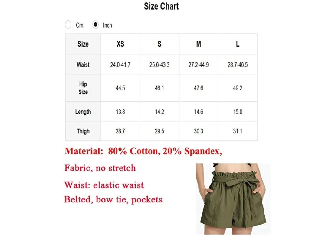 Casual Frill Waist Shorts