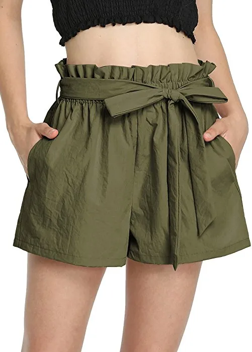Casual Frill Waist Shorts