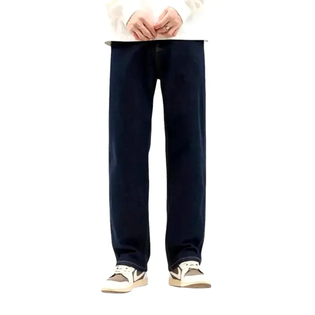 Casual loose-fit stretchable men's jeans