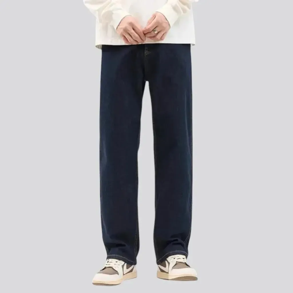 Casual loose-fit stretchable men's jeans