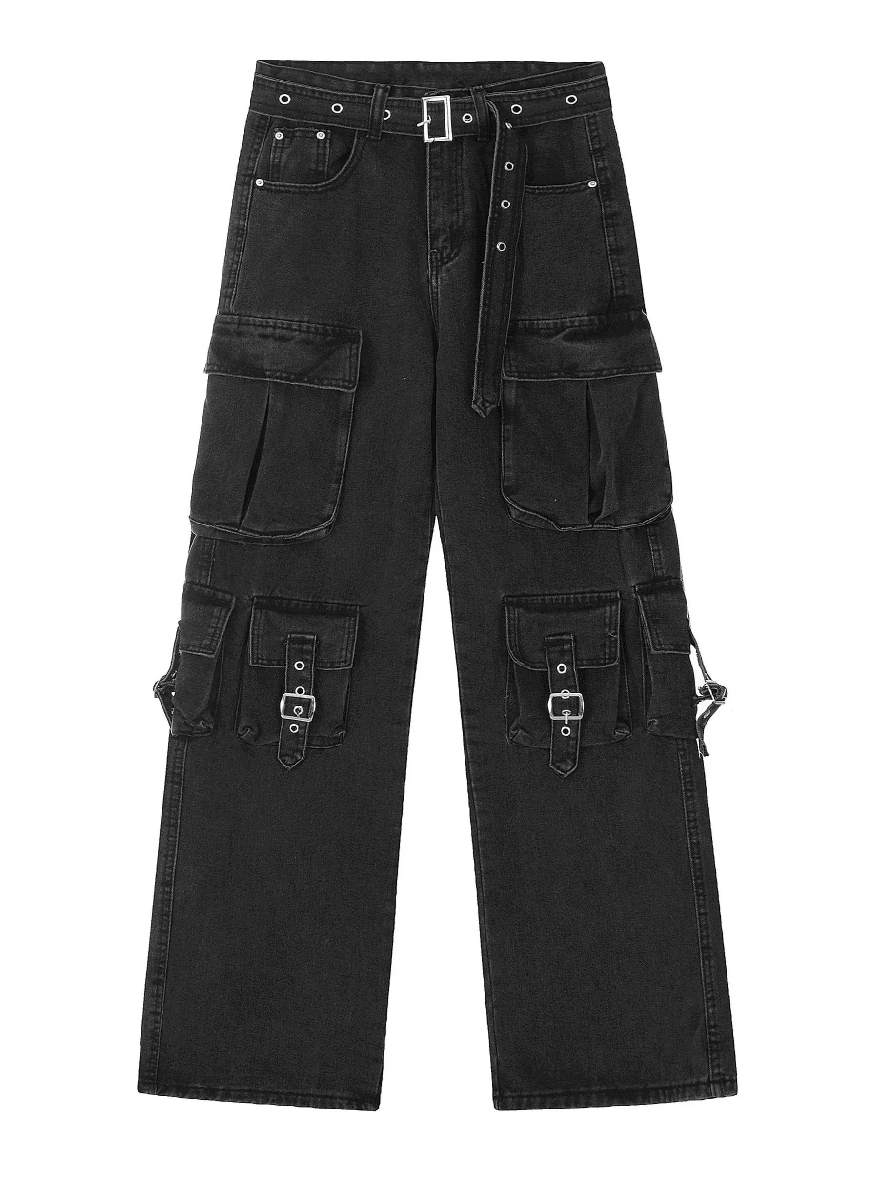 Casual Multi-pocket Denim Cargo