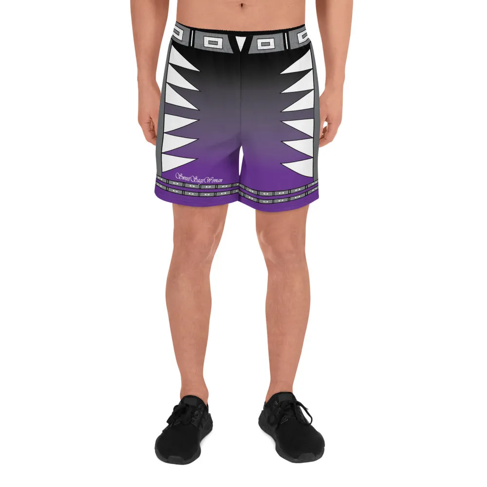 Centered Purple Men's Athletic Long Shorts