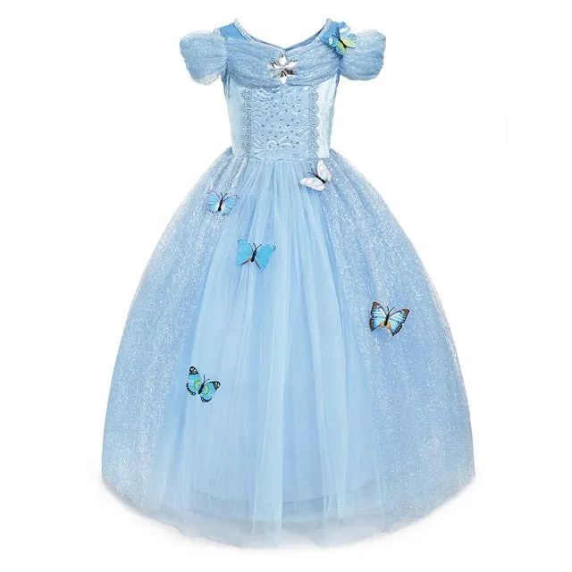 Child Cinderella Princess Dress Girls Party Gown for Party