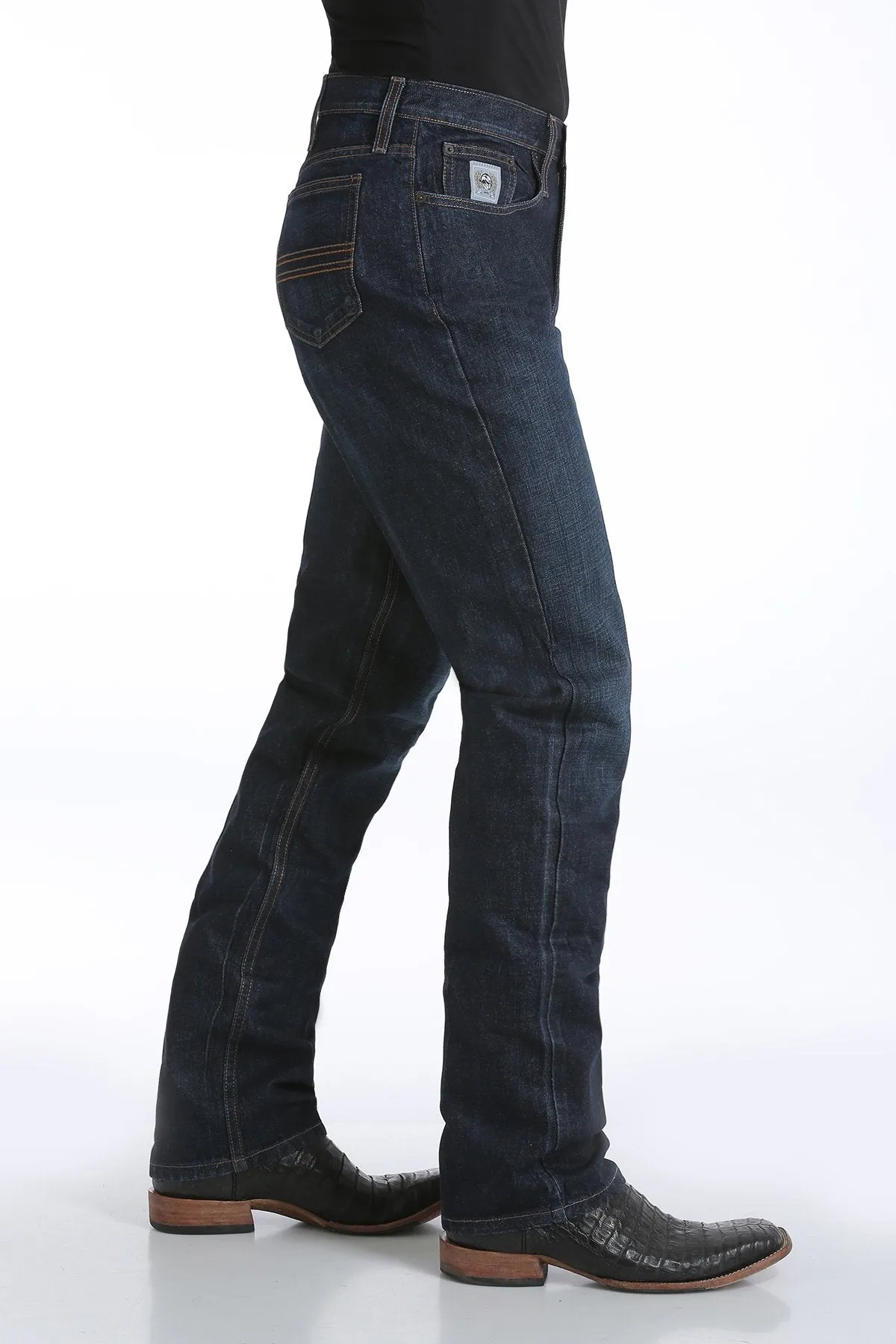 Cinch | Silver Label Slim Fit Dark Stonewash Jean