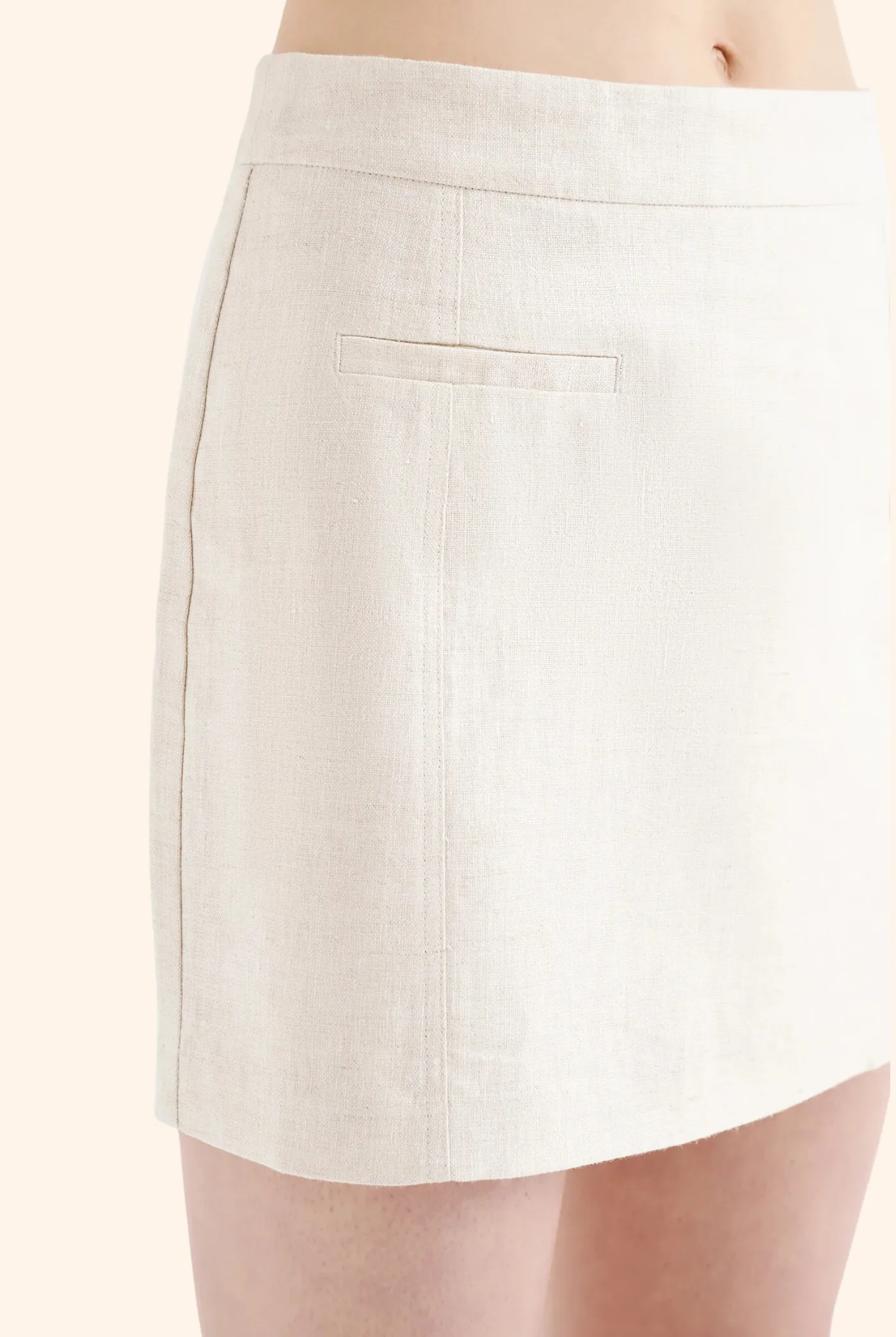 Clio Linen Mini Skirt White