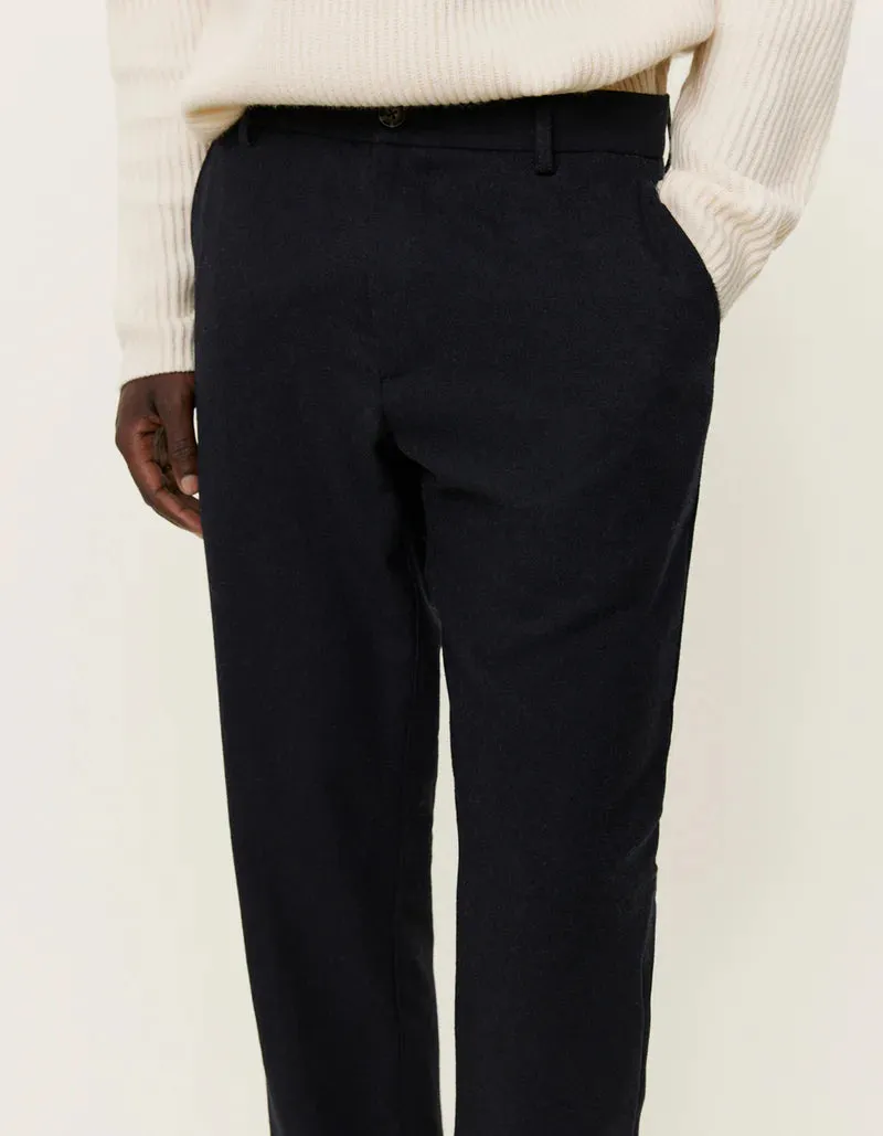 Como Wool Suit Pants - Dark Navy