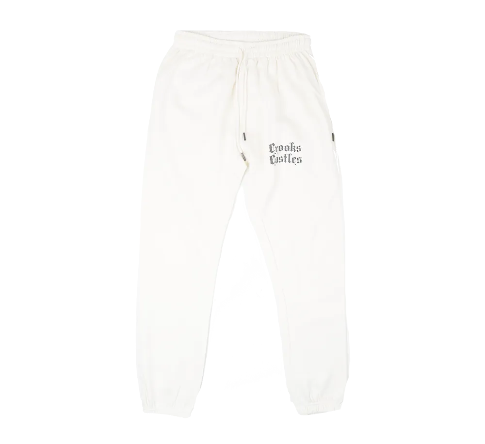 CROOKS & CASTLES LOGO SWEATPANT JOGGERS NATURAL - QS2100636