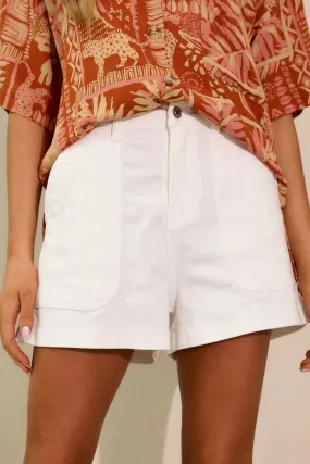 Delicate Hue White Denim Shorts